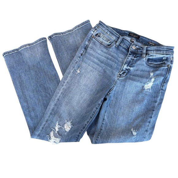 Judy Blue Boot Cut High Rise Distressed Blue Jeans, Women’s Size 7/28 - Picture 9 of 10